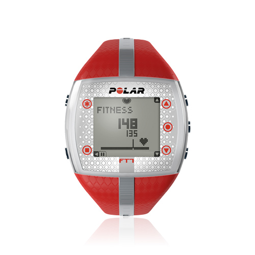 Polar FT7F Heart Rate Monitor Red/Silver